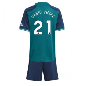 Arsenal Fabio Vieira #21 Tredje trøje Børn 2023-24 Kort ærmer (+ korte bukser)
